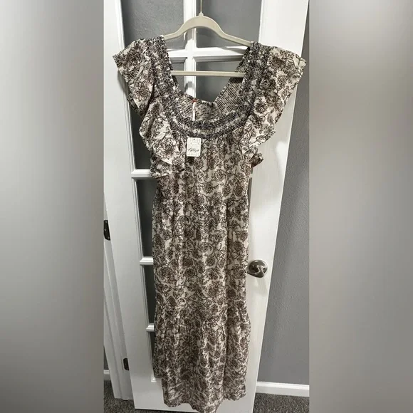 ⭐️SOLD⭐️NWT Free People Women's Bonita Printed Midi Dress - Picture 12 of 16